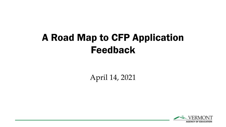 Key Points on CFP Application Feedback