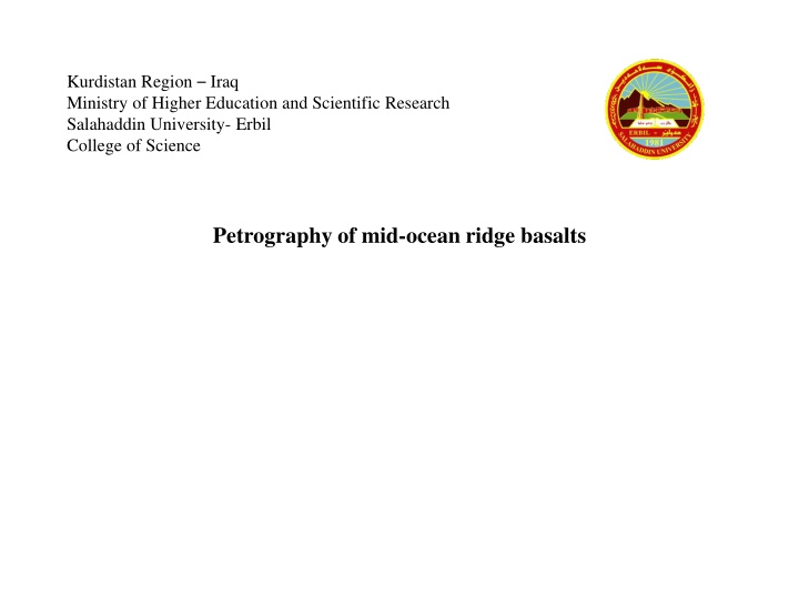 Petrography of Mid-Ocean Ridge Basalts: Phenocryst Assemblages and Variability