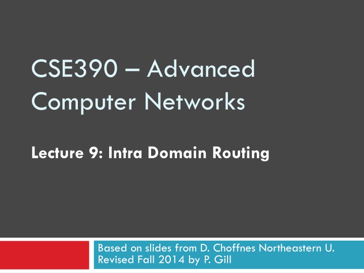 Intra-Domain Routing Challenges and Solutions