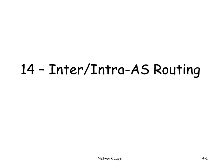 Hierarchical Routing in Computer Networks