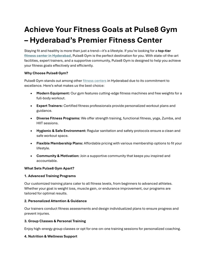 achieve your fitness goals at pulse8 n.w