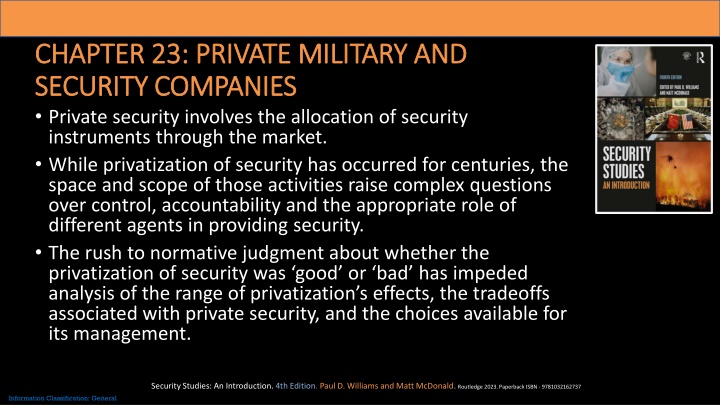 Private Military and Security Companies: The Global Market for Force