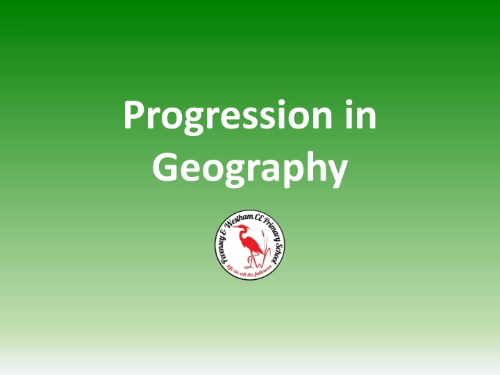 Progression in Geography for Early Years Learning