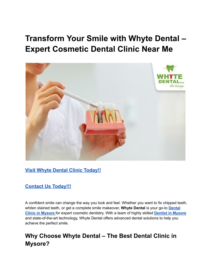 transform your smile with whyte dental expert n.w