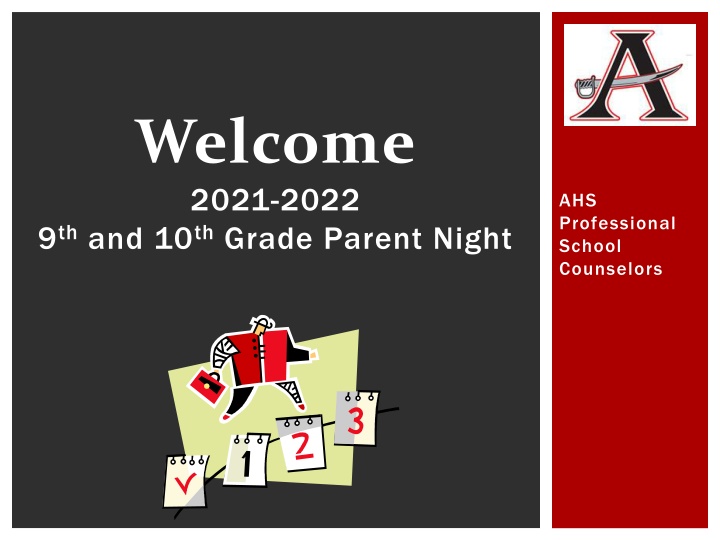 9th & 10th Grade Parent Night: School Counseling Overview