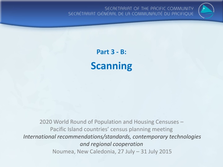 Scanning Technologies in Pacific Island Census Planning