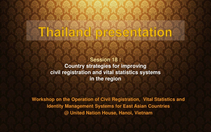 Strategies for Enhancing Civil Registration Systems