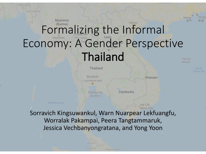 Formalizing the Informal Economy: A Gender Perspective in Thailand