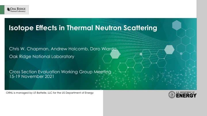 Isotope Effects in Thermal Neutron Scattering