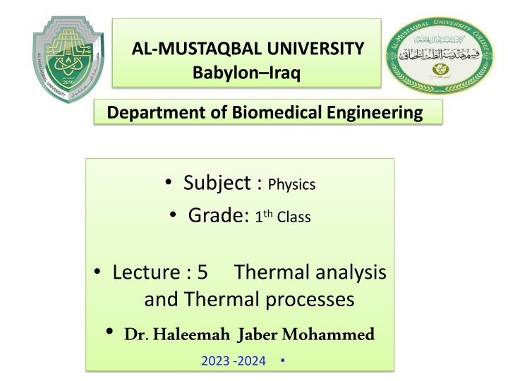 Thermal Analysis in Materials Science