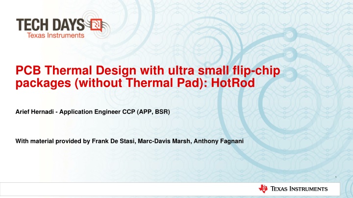 PCB Thermal Design with Ultra Small Flip-Chip Packages