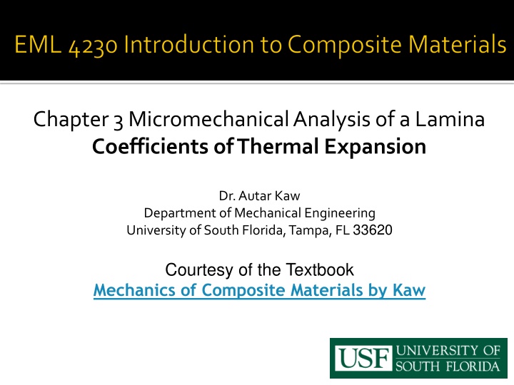 Micromechanical Analysis of Lamina Coefficients of Thermal Expansion