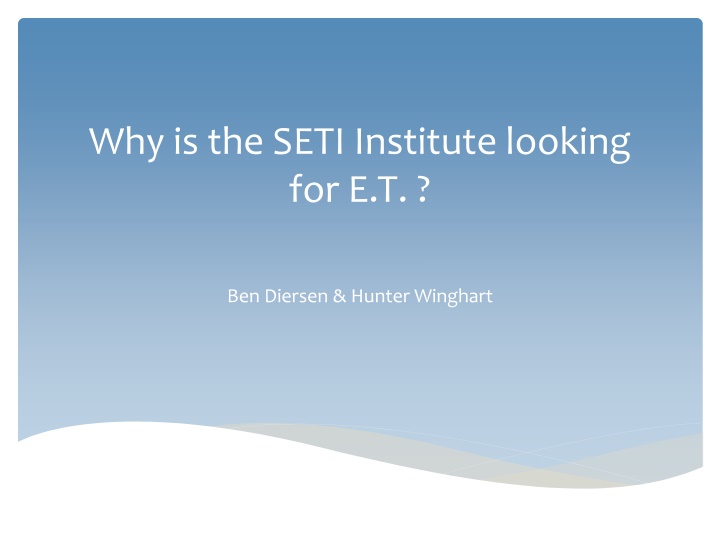 Seeking Extraterrestrial Life: The Quest Continues