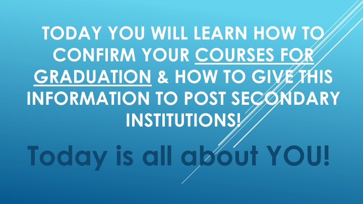 Graduation Course Confirmation Process