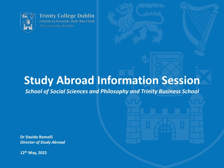 Study Abroad Information Session - Social Sciences, Philosophy, and Trinity Business