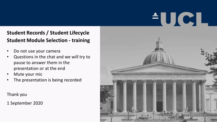 Student Module Selection - training