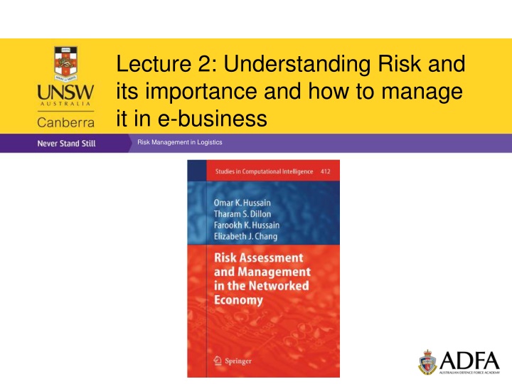 Risk Management in E-Business and Logistics