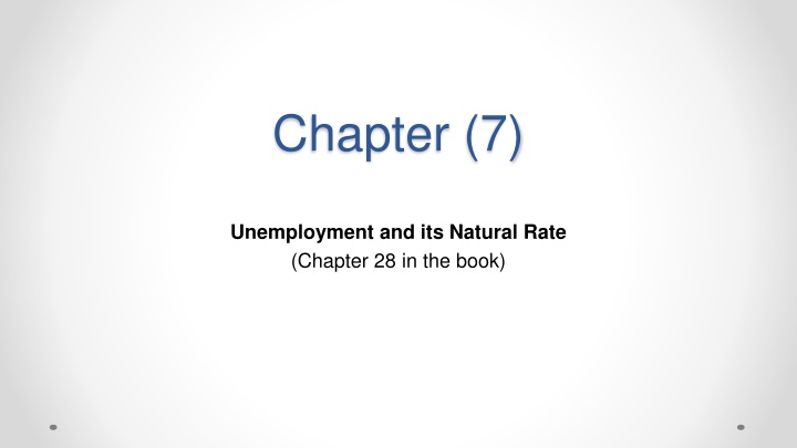 Unemployment and Its Measurement