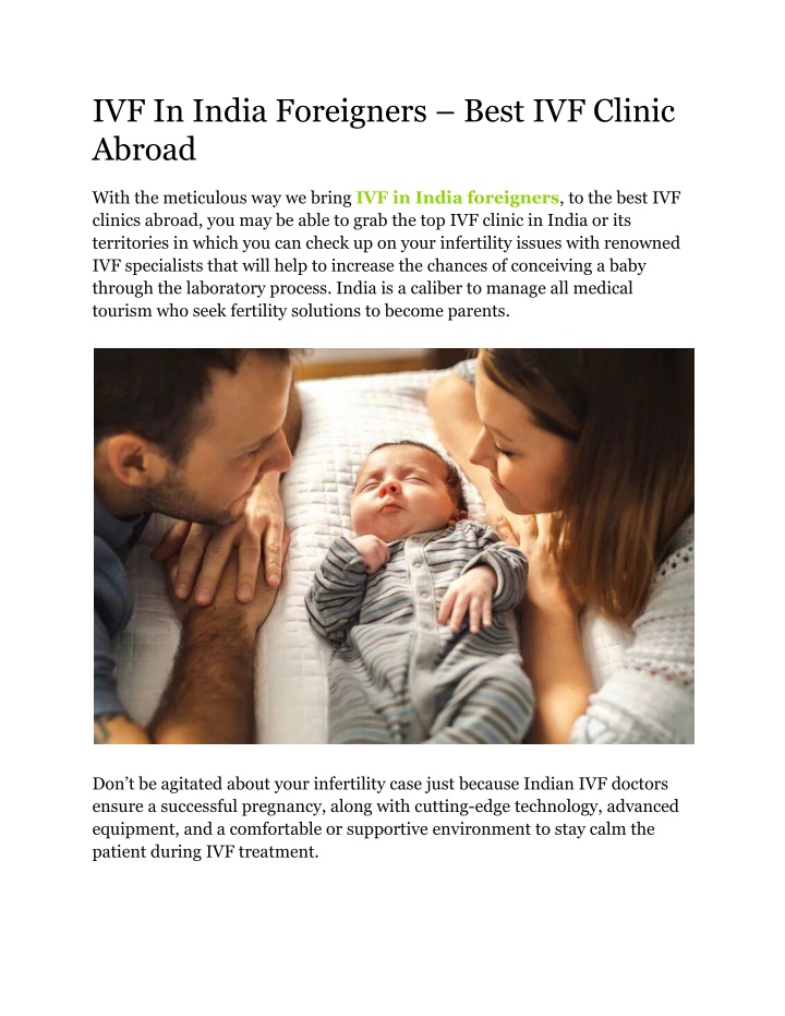 ivf in india foreigners best ivf clinic abroad n.w