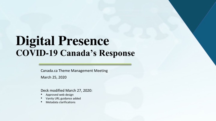 COVID-19 Canada's Digital Response Strategy