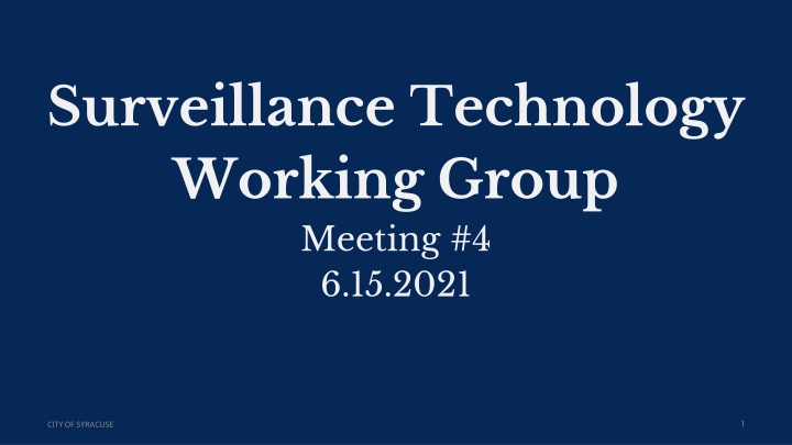 Surveillance Technology Policy and Data Governance 2021 Meeting Summary