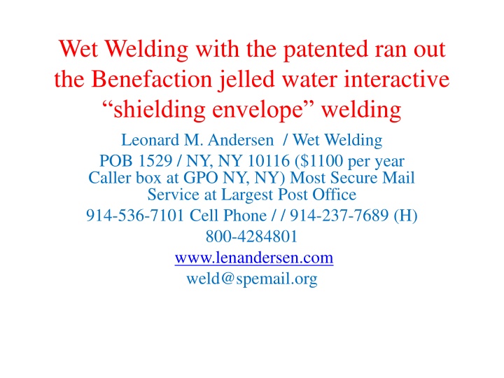 Wet Welding Techniques for Enhanced Steel Quality