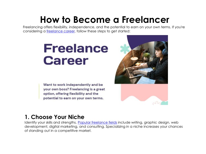 How to Become a Freelancer