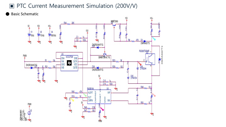 ▣ PTC Current Measurement Simulation (200V/V)
