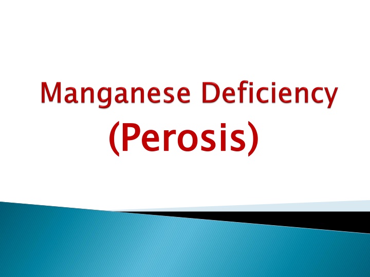 Unraveling the Mystery of Perosis Syndrome