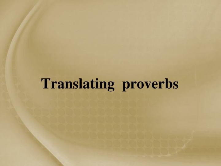 Translating Proverbs Collection