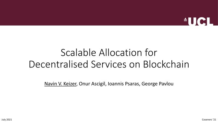 Decentralised Services Allocation on Blockchain