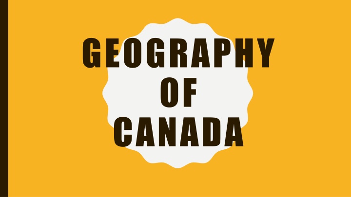 Geography of Canada Learning