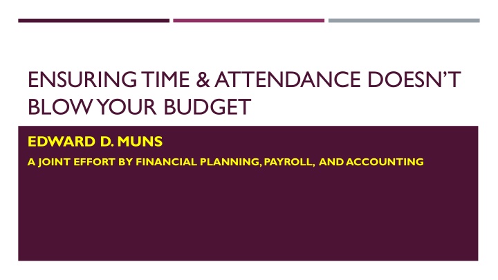 Managing Time and Attendance Costs effectively