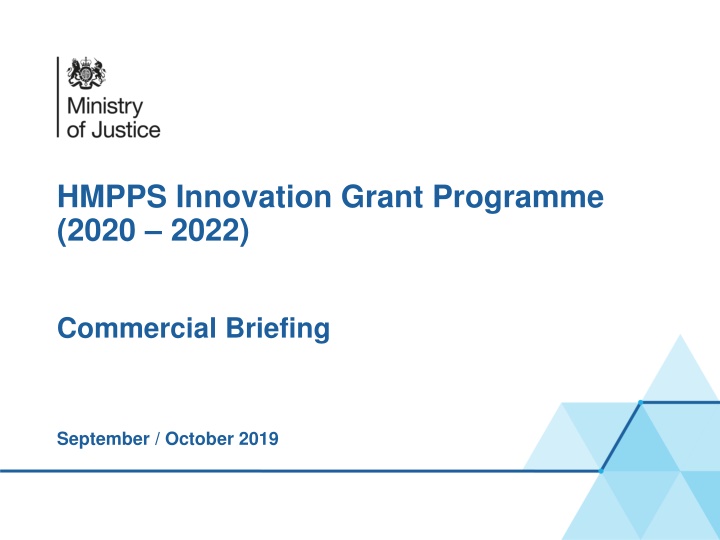 HMPPS Innovation Grant Programme