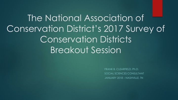 Conservation Districts Survey 2017: Insights & Analysis