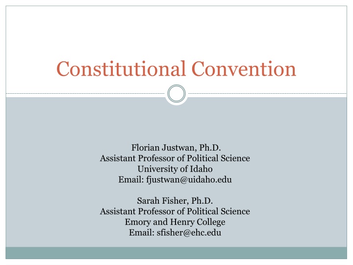 Constitutional Convention and Country's Transformation