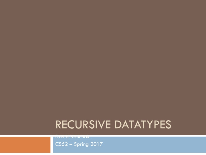 RECURSIVE DATATYPES