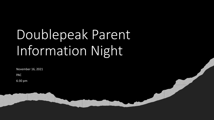 Doublepeak Parent Information Night on November 16, 2021