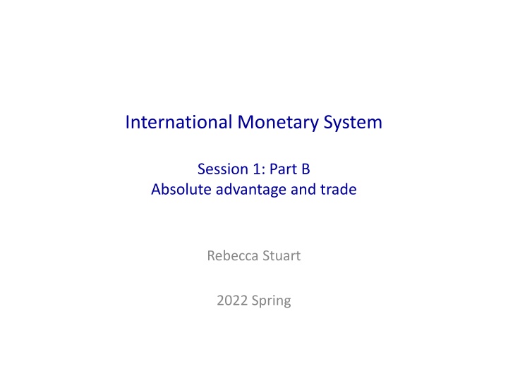 International Monetary System