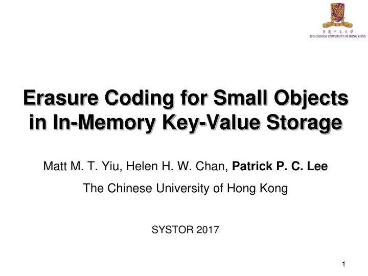 in In-Memory Key-Value Storage