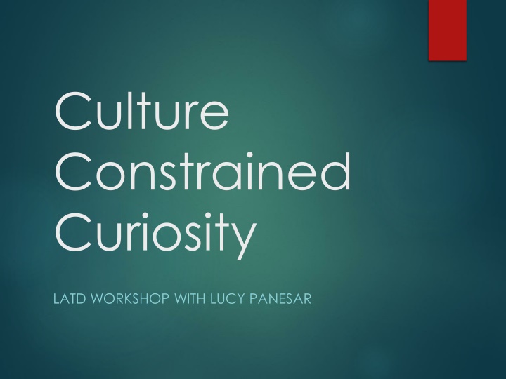 Culture Constrained Curiosity Workshop