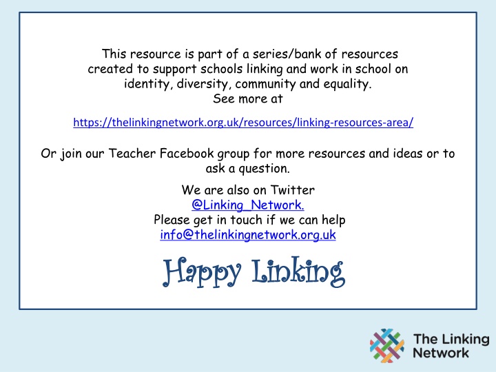 Linking Resources for Schools on Identity, Diversity, and Community