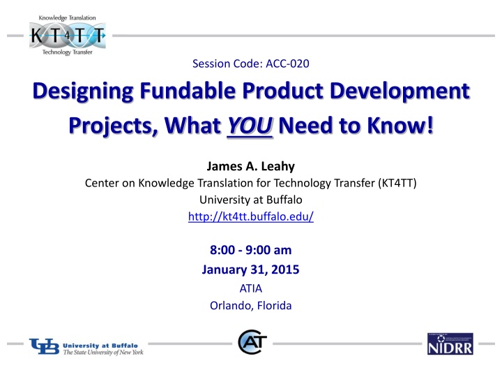 Developing Fundable Product Projects