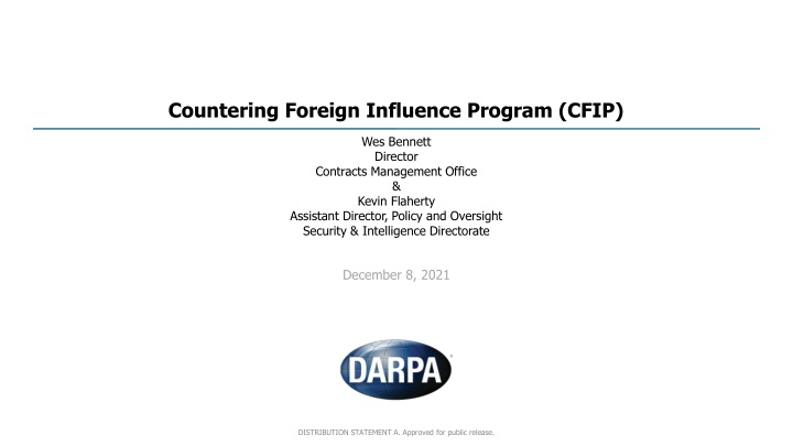 Countering Foreign Influence Program Overview
