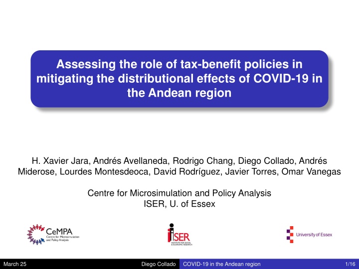 Mitigating Distributional Effects of COVID-19 in Andean Region