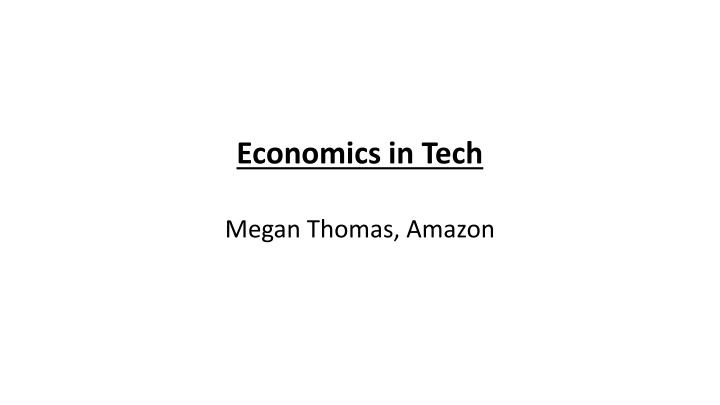 Economics in Tech