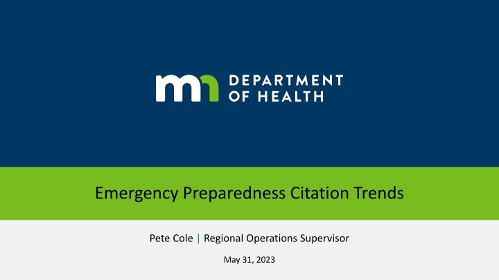 Emergency Preparedness Citation Trends