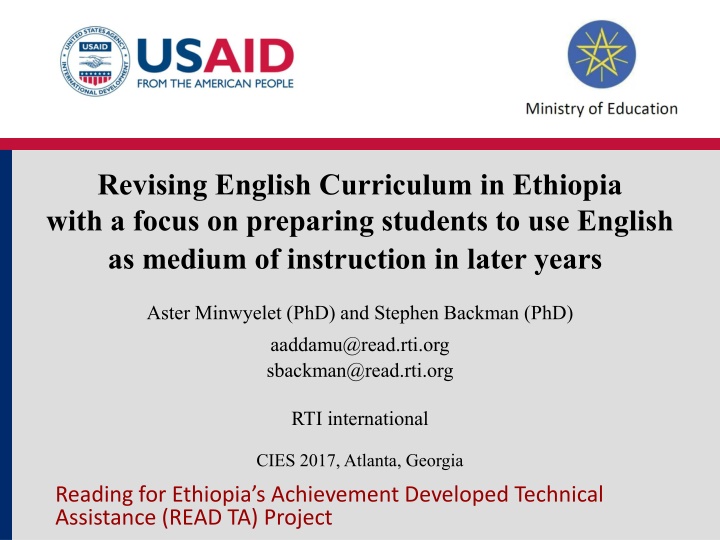 Revising English Curriculum in Ethiopia for Improved Instruction
