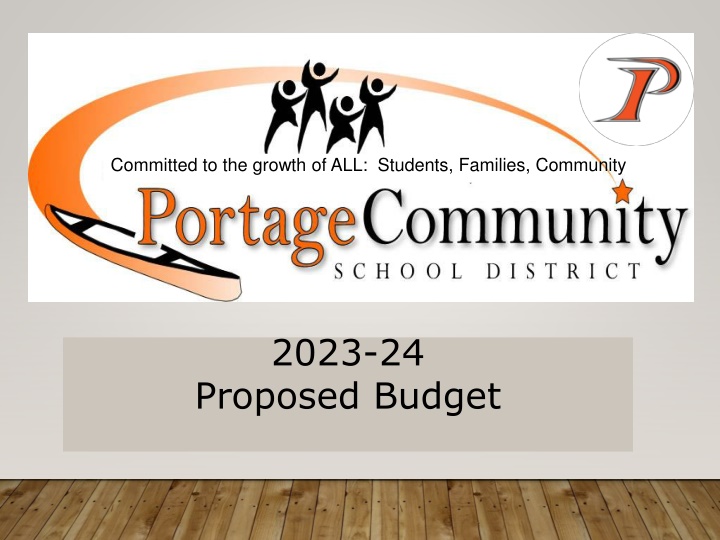 Proposed Budget 2023-24 for Student and Community Growth