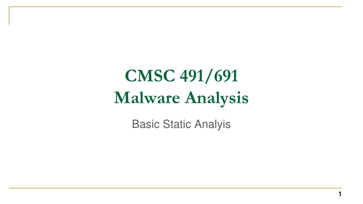 Malware Analysis Basics - Static Analysis for Beginners